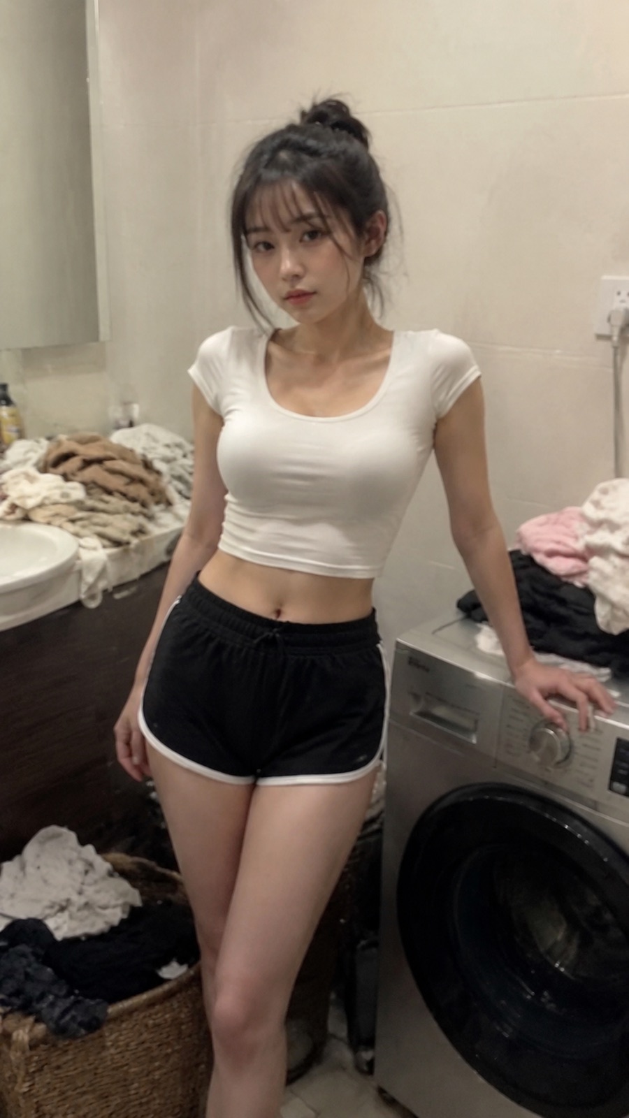 Laundry-room candid