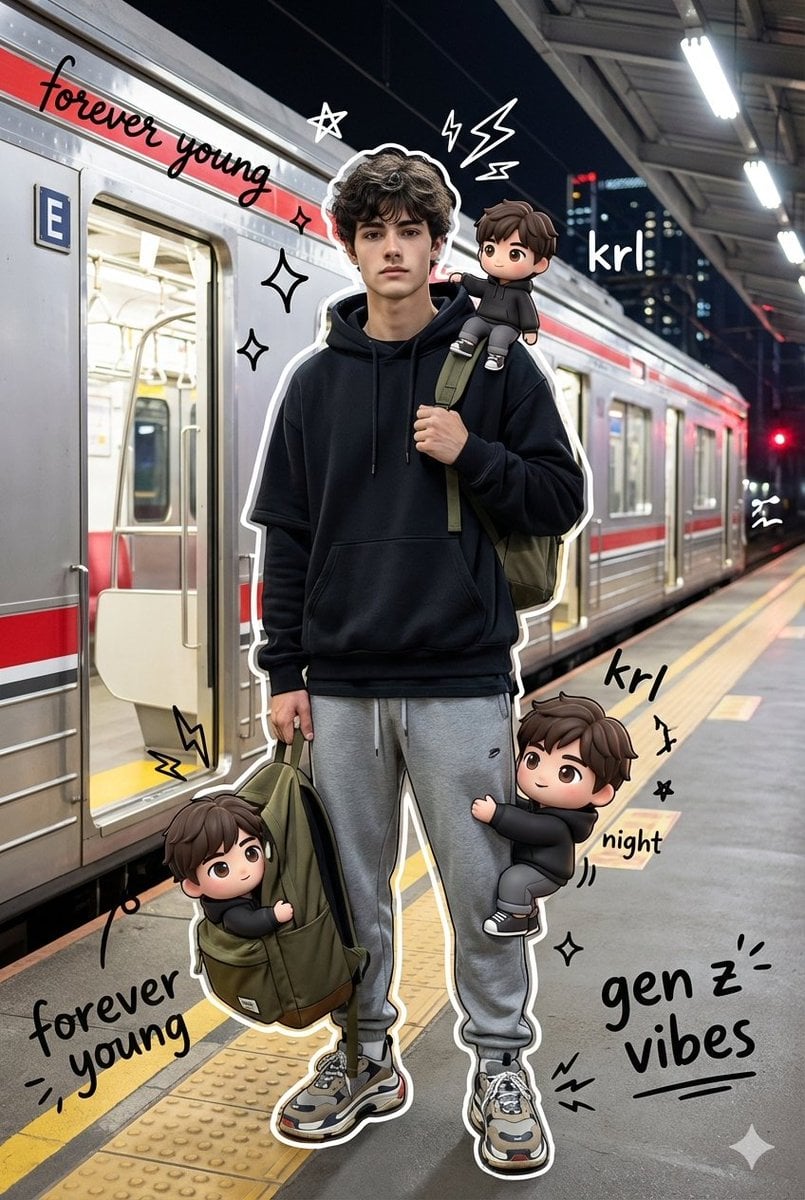 Night Platform Portrait