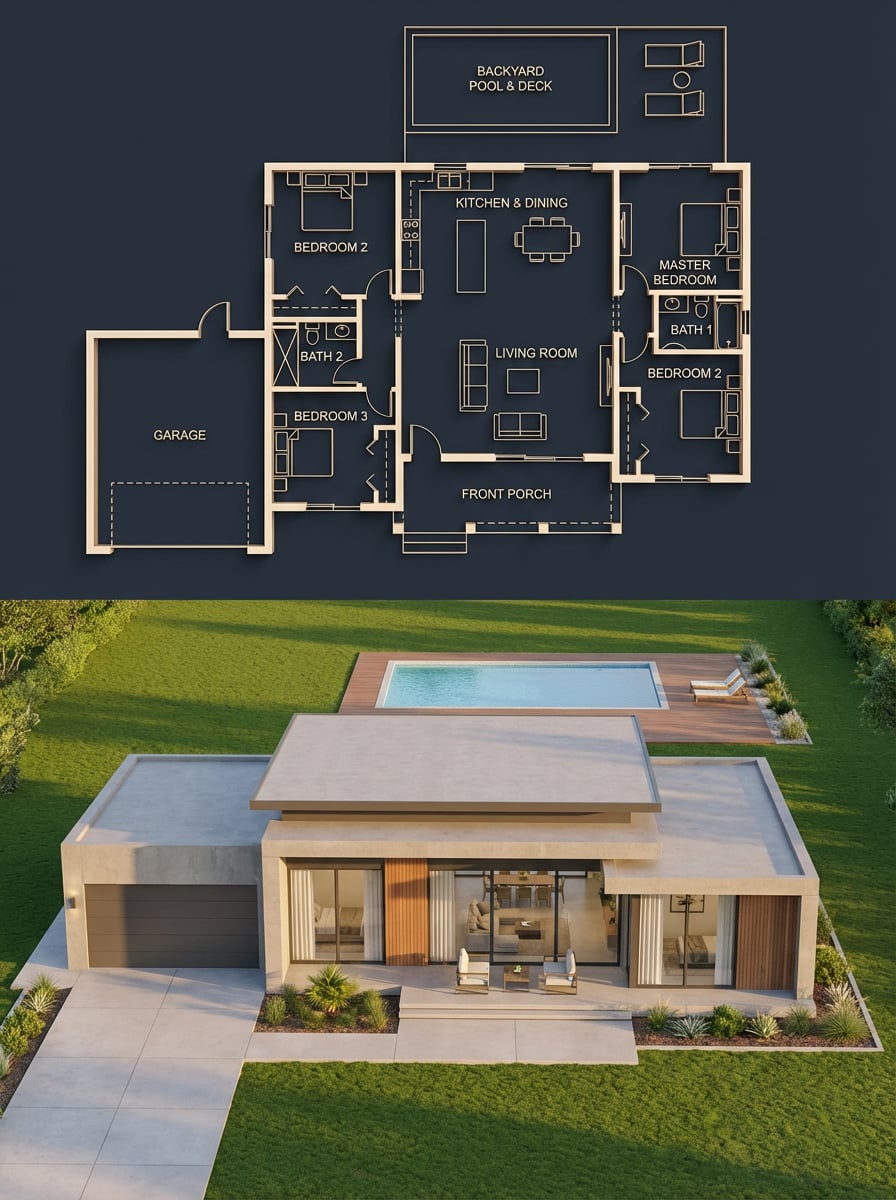 Blueprint-to-House Split